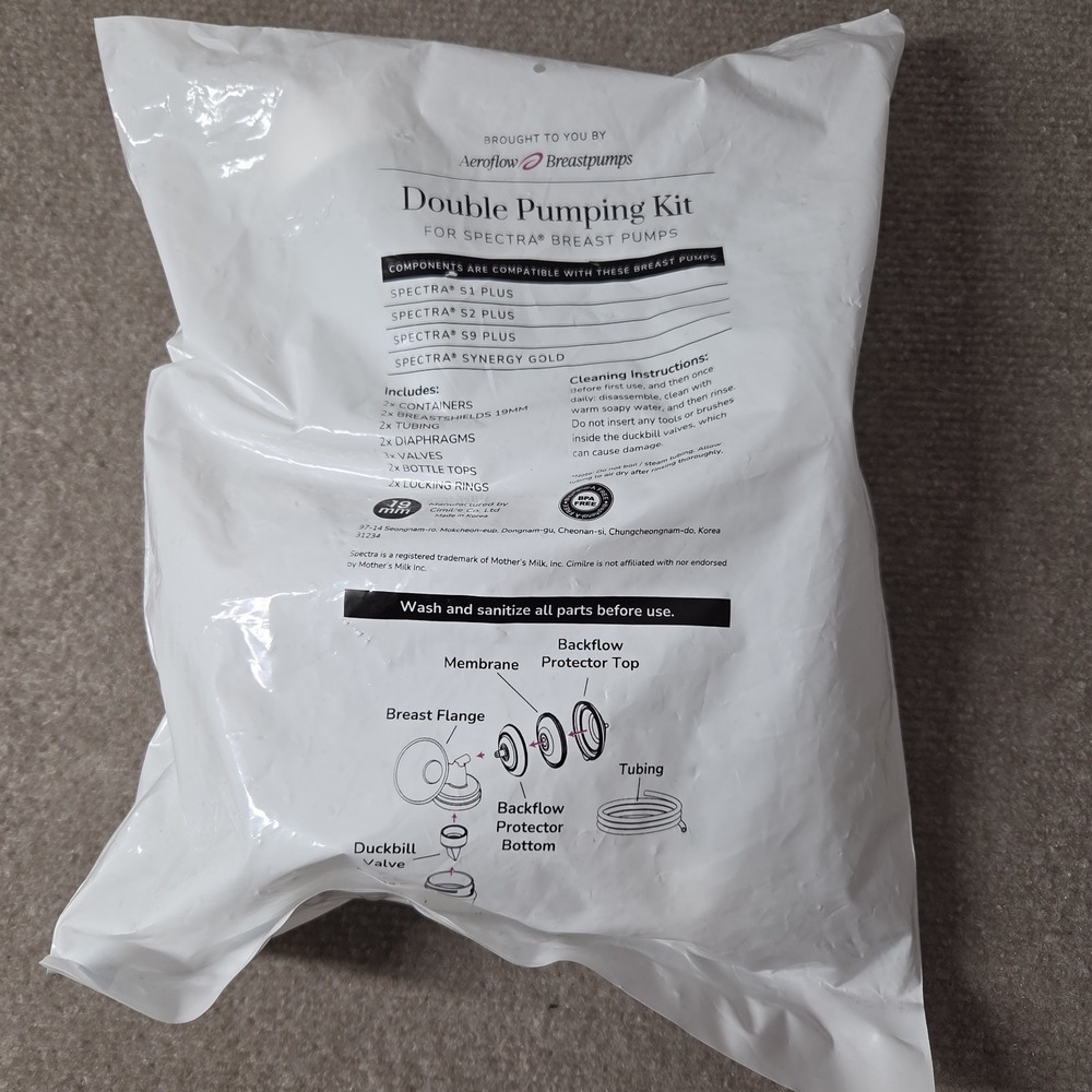 Aeroflow Double Pumping Kit for Spectra S1 S2 S9 Synergy Gold 19mm Flange 301Z31